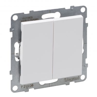 Suno Łącznik Schodowy Podwójny - 10 Ax - 250V - Zaciski Automatyczne Biały 721108 LEGRAND (721108)
